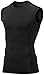 Tesla TM-MUA05-KLB_Large Men's R Neck Sleeveless Muscle Tank Dry Compression Baselayer MUA05