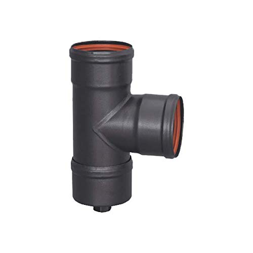 Te M-H-H + Enameled Purge Plug 850 °C – Ø80 mm for Conducting Smokes from Stoves and Pellet Fireplaces