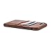 Dockem Wallet Card Case for iPhone SE 3 (2022), iPhone SE 2020, iPhone 8/7: Smooth Premium Synthetic Leather with 2 Card Holder Slots [Exec Brown]