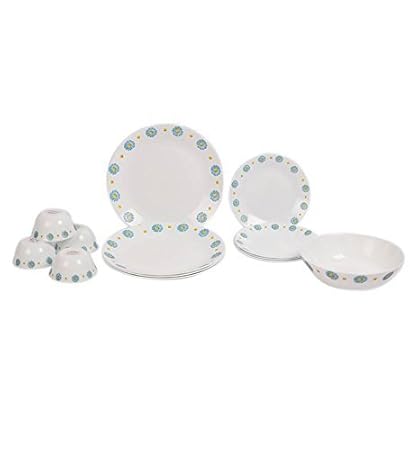 LaOpala Saphire Charm Dinner Set, 19-Pieces, Multicolour