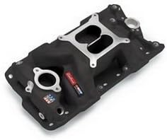 Edelbrock 75613 BBC Performer RPM A/G Manifold - O/P- Black