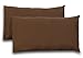 Authentic Heavy Quality Luxury Pillow Cases 1200-Thread-Count Egyptian Cotton 2-Pieces Pillow Cases Perfect Queen Size ( 20 x 30 ) Solid Pattern ( Dark Brown Color )