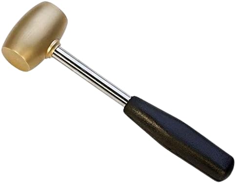 Heavy Duty Brass Hammer Mallet Steel Handle Jewellers Silver Smith Dapping 1 LB