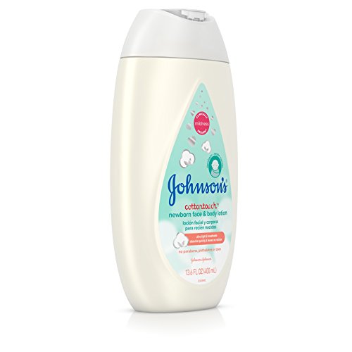 Johnson's CottonTouch Newborn Baby Face and Body Lotion, Made with Real Cotton, 13.5 fl. oz - Thumbnail 6