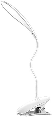 YASSUN LED Table Lamp - Children's Learning Eye Table Lamp - Touchable Folding, Bedroom/Bed/Creative Charging Clip USB Small Table Lamp - 3 Kinds of Brightness Level Lighting Mode - White