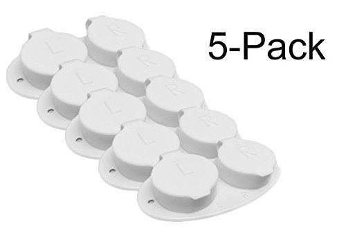 Flip Top Contact Lens Cases, White, Pack of 5
