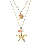 INPINK Fashion Jewelry Mykonos Starfish and Sand Dollar Pendant Necklace and Earrings Set