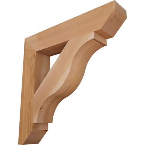 3 1/2"W x 22"D x 22"H Funston Slat Smooth Bracket, Western Red Cedar