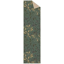 Machine Washable Leaves Design Non-Slip Rubberback