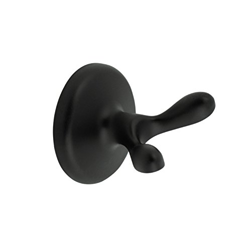 Bennington Lakefront 4 Piece Bath Accessory 24" Towel Bar Euro Hardware Set, Black - Thumbnail 3