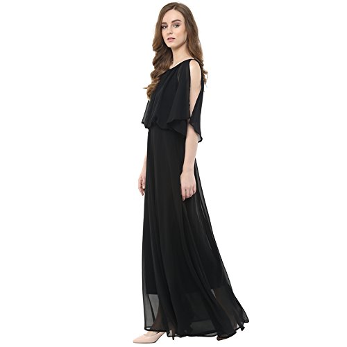 harpa black women's maxi dress (gr3379-black)