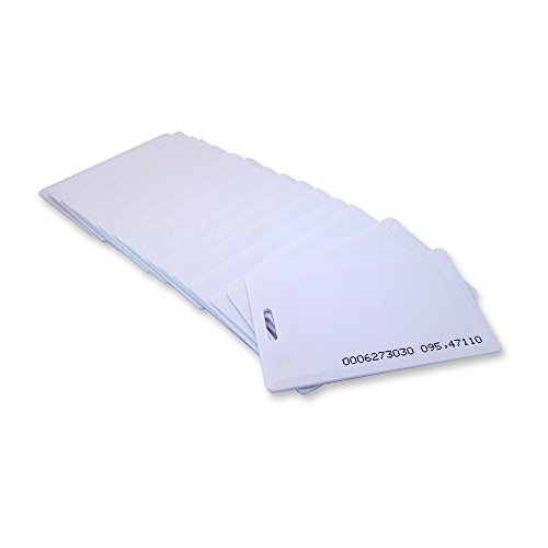 YIQing 20pcs RFID 125KHz Proximity ID Thick Card Compatible with EM4100 TK4100 (1.8mm) with UID Series Number for Access Control System,Key Card,Membership Card