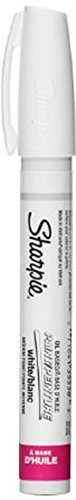 Sharpie Oil-Based Paint Marker, Medium Point, White Ink, Pack of 3