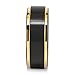 100S JEWELRY Tungsten Rings for Men Two Tone Black Gold Wedding Band Center Brushed Engagement Size 6-16