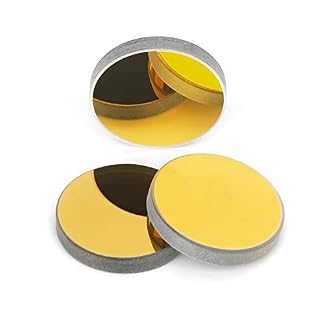 TEN-HIGH Reflective Lens CO2 Laser Lens Laser Mirror K9 Gold-Plated Glass Mirrors, for CO2 Laser Engraving Cutting…