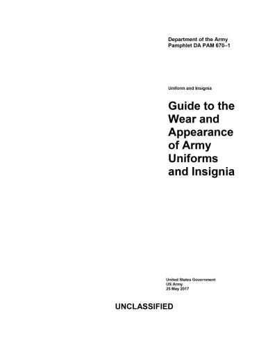 Buy Department of the Army Pamphlet DA PAM 670-1 Guide to the Wear and ...