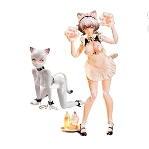 BearPanda X EIIFOX 1/12 猫メイド 小布丁 プリン 特典版 可動フィギュア 塗装済み 完成品