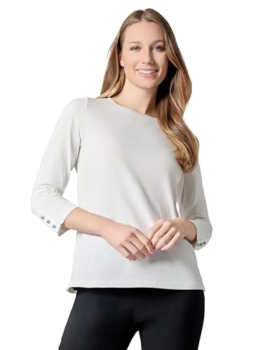 Cotton Span Jersey 3Q Sleeve Button TEE