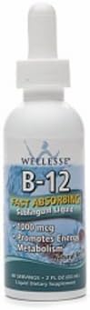 Wellesse Vitamin B-12 Sublingual Liquid Berry - 2 Oz