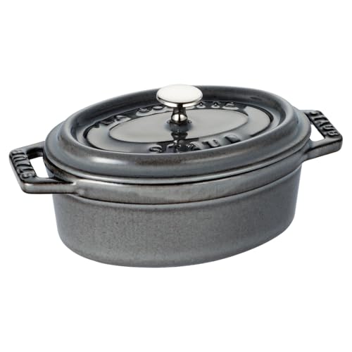 staub ストウブ ピコ ココット オーバル 11cm グレー 鋳物ホーロー 両手鍋 無水調理 40500-116