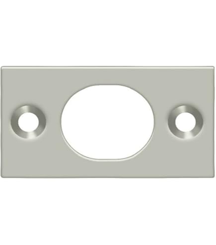 Deltana 1-1/2" X 5/8" Flush Bolt Strike Plate In Satin Nickel - Solid Brass (SP7FBR15)