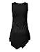 Made By Johnny MBJ WT671 Womens Summer Sleeveless Irregular Handkerchie Hem Loose Tunic Tops Flowy Blouses Shirt XXL Black