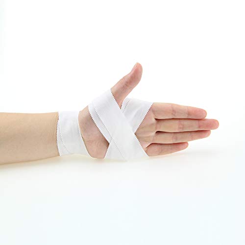 AUPCON White Athletic Tape Sports Tape Climbers Tape - Boxing Tape Muscle Support First Aid Injury Tape for Ankle Knees Wrist Toes Joints Breathable Water Resistant Latex Free Cotton 1.5in*5 Yards