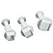 ReNext 3Pcs/Set Square Shape Cake Plunger Set Fondant Sugarcraft Decorating Cutters Tools(White)