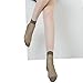 CHARHODEN 12 Pairs Women's Ankle High Soft Crystal Silky Socks (Gray)