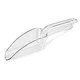 New Star Foodservice 34387 flat bottom ice scoop, 6 oz, Clear