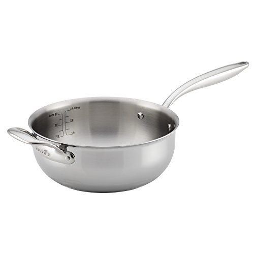 Breville Thermal Pro Stainless Steel Sauce Pan/ Saucepan/Saucier with Lid and Helper Handle, 4