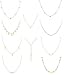 FUNRUN JEWELRY 10PCS Layered Chocker Necklace for Women Girls Multilayer Chain Necklace Set Adjustable (10PCS[Gold Tone])