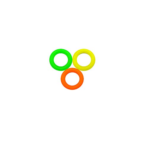ZXUEZHENG 150 Pack Elasticity Silicone Soft Stitch Ring Markers For Knitting Crochet Etc, (Small Size For Needle Sizes 0-8, Orange, Yellow, Green)