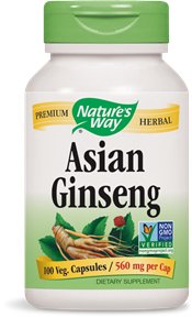 Nature s way asian ginseng 560 mg 100 vegetarian capsul…