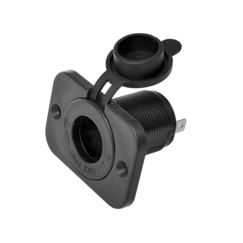 IWH 19002 - Prise encastrable 12/24 V avec couvercle - Pour voiture, bateau et caravane