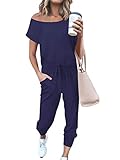 ANRABESS Women's Loose Solid Off Shoulder Elastic