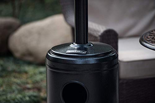 Legacy Heating CAPH-7-S Patio Heater Hammered Black Powder Coated Finish, 30" x 30" x 88",