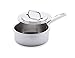 USA Pan Cookware 5-Ply Stainless Steel 7-Inch Sauce Pan with Cover, Oven and Dishwasher Safe, Made in the USA, 1.65 Quart