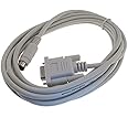 RS232 DB9 Serial Programming Cable for Allen Bradley AB Micrologix Series White