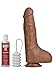 Doc Johnson Bust It - Squirting Realistic Penis with Removable Vac-U-Lock Suction Cup Base and 1 oz. Bottle of Nut Butter - Harness Compatible - Storage Bag Included - Futanari Fantasy - Caramel