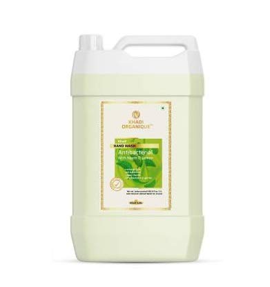 Khadi Organique Hand Wash Advanced Lemon & Organic Neem Anti Bacterial Hand Wash For Best Ever Protection | Cleanses | Moisturizes Dermatologically Tested (5 L)