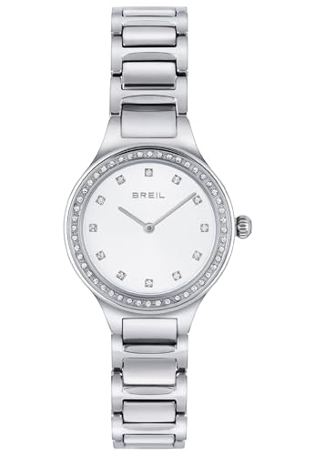 Reloj Blanco Solo-Time - 2 CUARZOS LANCETTE y Pulsera DE Acero Plateado TW1966