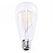 LEDesign 8002682134 Dimmable Edison ST21 LED Vintage Filament Light Bulbs, 6.5W (60W Equivalent), 800 Lumen, 2700K (Soft Warm White), E26 Base, IC Driver, CRI 80+ (Pack of 6)