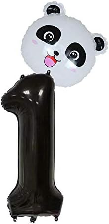 30inch Black Cartoon Panda Foil Balloons Animal Helium Ballon Safari Jungle Theme Party Baloon Birthday Party Decor Kids Globos@A1_30inch