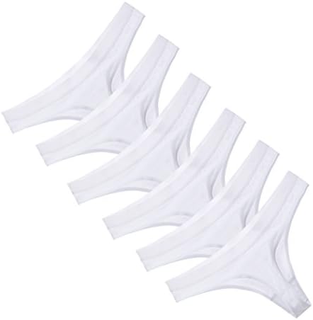 Zerolove 6Pack Cotton Thong Low Rise Hipster Soft Breathable Bikini Panty Sexy Underwear