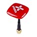 Foxeer Echo Patch 5.8G FPV Antenna Cable Version 8dBi High Gain Panel SMA Male Antenna RHCP for RC Quadcopter Drone FPV Goggles (Red)