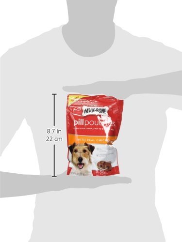 MILK-BONE PILL POUCHES WITH REAL CHICKEN 6OZ, SINGLE PACK