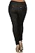 YELETE Womens Plus Size Cotton Blend Stretchy Jeggings with 5 Pockets (Black, XL)