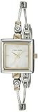 Anne Klein Women's 109117MPTT Square Swarovski Crystal Accented Two-Tone 