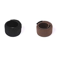 Domccy 2 Pcs Hair Bun Maker, Magic Bun Snap Band Shaper Donut Hair Styling Making DIY Curler Roller Hairstyle Tool, French Twist Doughnuts Hair Accessories Black and Brown Beauty tools, birthday gifts